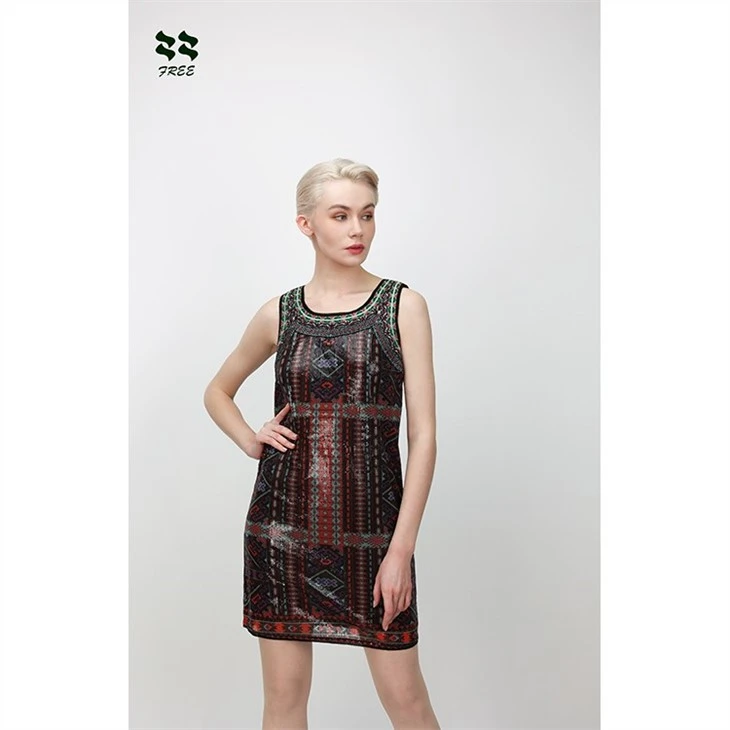 sequin net dress